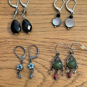 4 small dangling earring bundle